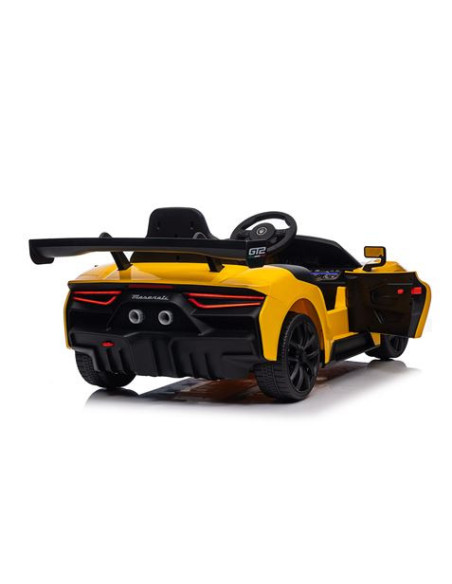 COCHE INFANTIL A BATERIA CON CONTROL REMOTO MASSERATI MC20 GT2 AMARILLO