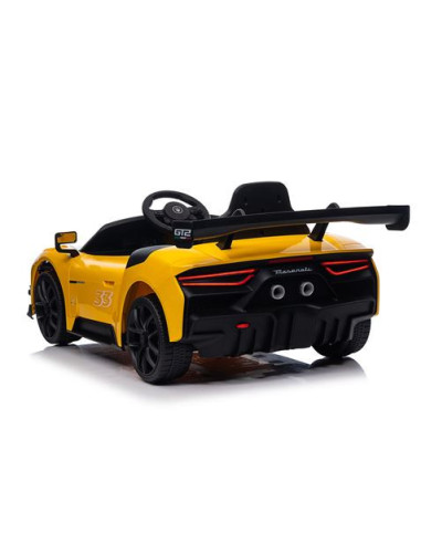 COCHE INFANTIL A BATERIA CON CONTROL REMOTO MASSERATI MC20 GT2 AMARILLO