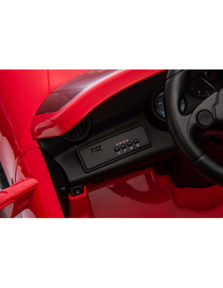 COCHE INFANTIL A BATERIA CON CONTROL REMOTO PORSCHE RUF CTR3 ROJO
