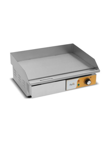 PLANCHA ELÉCTRICA PROFESIONAL SUPERFICIE LISA 3000W CHEF PRO