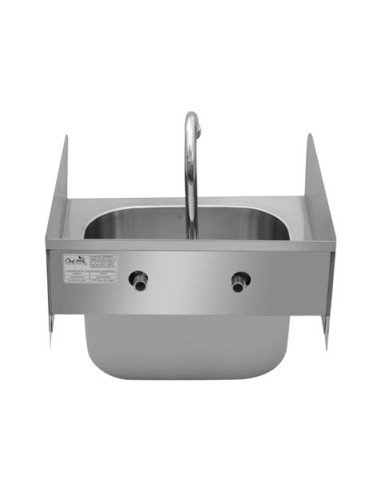 FREGADERO MURAL ACERO INOX PROFESIONAL CON GRIFO Y BACKSPLASH CHEF PRO