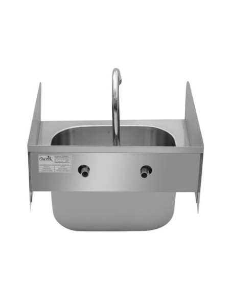 FREGADERO MURAL ACERO INOX PROFESIONAL CON GRIFO Y BACKSPLASH CHEF PRO