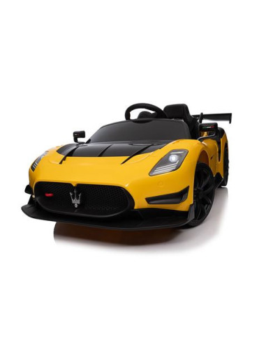 COCHE INFANTIL A BATERIA CON CONTROL REMOTO MASSERATI MC20 GT2 AMARILLO