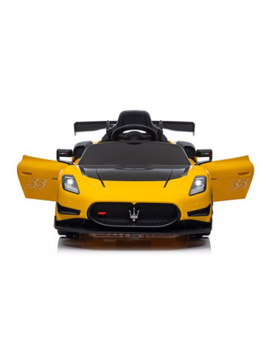 COCHE INFANTIL A BATERIA CON CONTROL REMOTO MASSERATI MC20 GT2 AMARILLO