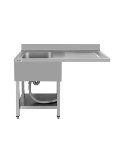 FREGADERO INDUSTRIAL 140X70X85CM CUBETA IZQUIERDA Y ESTANTE CHEF PRO 2