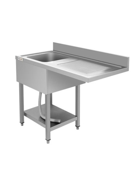 FREGADERO INDUSTRIAL 140X70X85CM CUBETA IZQUIERDA Y ESTANTE CHEF PRO