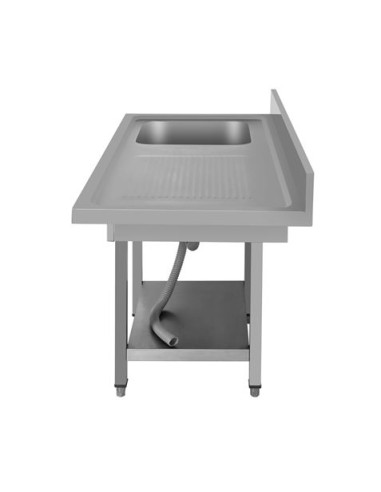 FREGADERO INDUSTRIAL 140X70X85CM CUBETA IZQUIERDA Y ESTANTE CHEF PRO