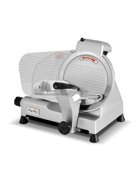 CORTADORA DE CARNE Y FIAMBRE PROFESIONAL 250MM, 240W CHEF PRO