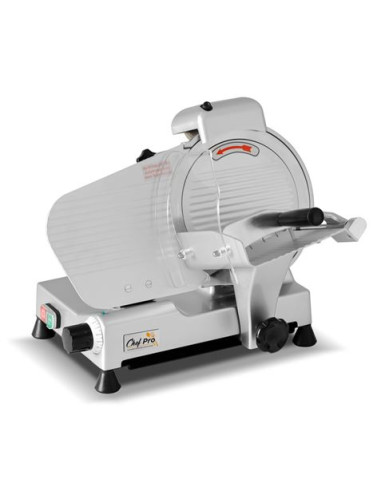 CORTADORA DE CARNE Y FIAMBRE PROFESIONAL 250MM, 240W CHEF PRO