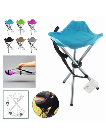 TABURETE PLEGABLE OXFORD 32X32XH43CM COLORES SURTIDOS