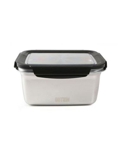 TUPPER RECTANGULAR ACERO INOXIDABLE 2.6 LITRO APTO MICROONDAS QUTTIN