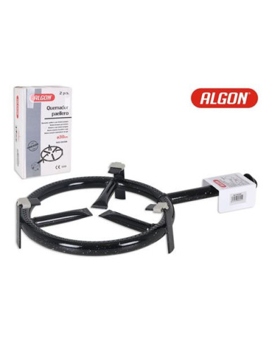 QUEMADOR DE ACERO 30CM PARA PAELLERO GAS ALGON