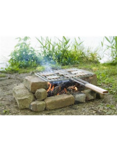 PARRILLA DOBLE CON CIERRE 48X27 Y MANGO MADERA CAMPINGAZ 2