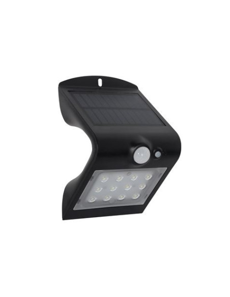 APLIQUE LED SOLAR 1.5W 220LM DOBLE ILUMINACIÓN NEGRO ELBAT