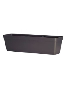 MACETA RECTANGULAR 60CM ANTRACITA CON DEPOSITO DE AGUA ARTPLAST