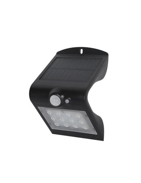 APLIQUE LED SOLAR 1.5W 220LM DOBLE ILUMINACIÓN NEGRO ELBAT