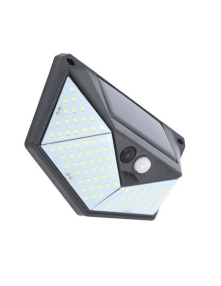 APLIQUE LED SOLAR 250LM ILUMINACIÓN 3 CARAS NEGRO ELBAT