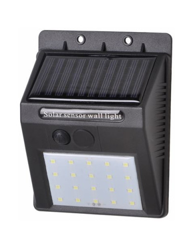 APLIQUE LED SOLAR 30LM NEGRO ELBAT