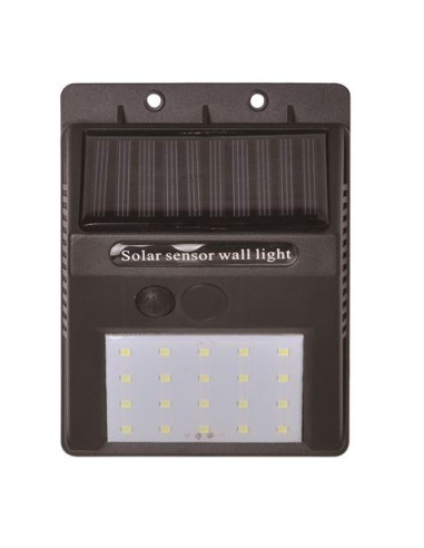 APLIQUE LED SOLAR 30LM NEGRO ELBAT