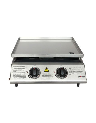 PLANCHA DE ASAR 2 FUEGOS INOXIDABLE MUVIP
