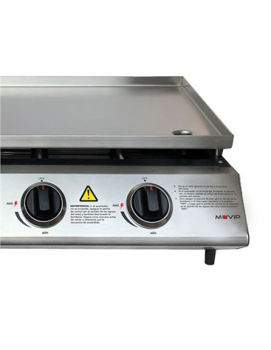 PLANCHA DE ASAR 3 FUEGOS INOXIDABLE MUVIP