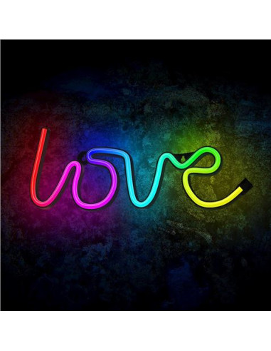 LAMPARA DECORATIVA NEON LED LOVE FOREVER