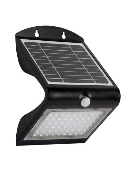 APLIQUE LED SOLAR 4W 500LM DOBLE ILUMINACIÓN NEGRO ELBAT