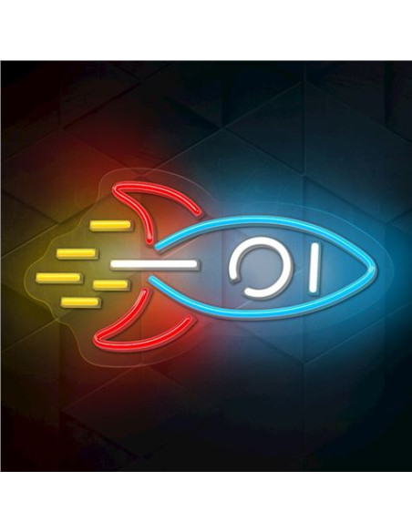 LAMPARA DECORATIVA NEON LED ROCKET FOREVER