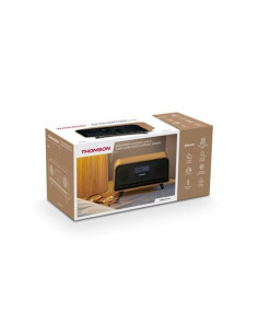 ALTAVOZ RETRO CON DESPERTADOR 30W MADERA NEGRO RT850BT THOMSON 2