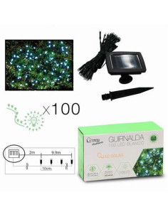 GUIRNALDA DE 100 LED BLANCA 11.9 METROS BATERÍA SOLAR 2
