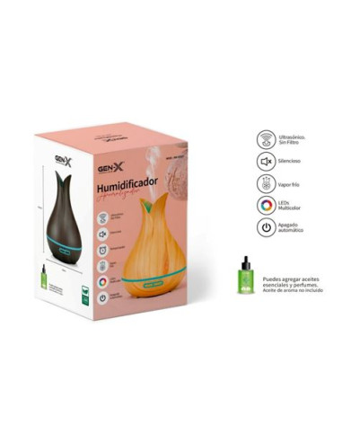 HUMIDIFICADOR AROMATIZADOR ULTRASONICO 130ML GEN-X