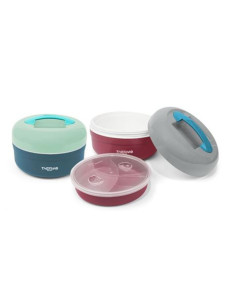 TERMO PARA ALIMENTOS DOBLE ALTURA 4 COMPARTIMENTOS TOTAL 1500CC