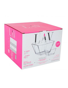 PACK 4 BOL VIDRIO 300CC + ENSALADERA 1900CC LAV 2
