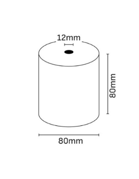 ROLLO PAPEL TÉRMICO 80X80X12MM OQONOS
