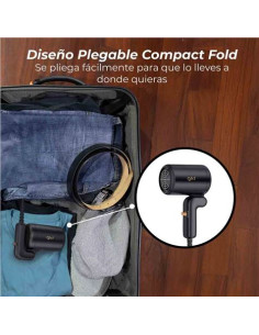 SECADOR DE PELO PLEGABLE 400W NEGRO IDEAL VIAJE GKL 2