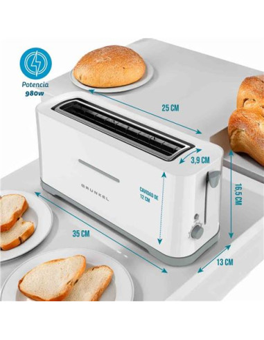 TOSTADORA DE RANURA EXTRA ANCHA 970W 7 NIVELES 40EASYTOAST GRUNKEL
