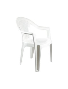SILLA CON REPOSABRAZOS STACK BLANCA