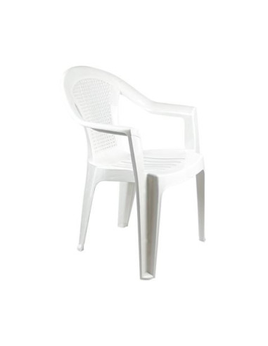 SILLA CON REPOSABRAZOS STACK BLANCA