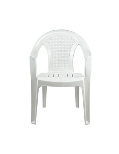 SILLA CON REPOSABRAZOS STACK BLANCA