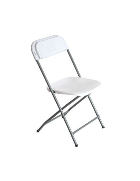 SILLA RESINA PLEGABLE 80X50X45CM BLANCA SUNGARDEN