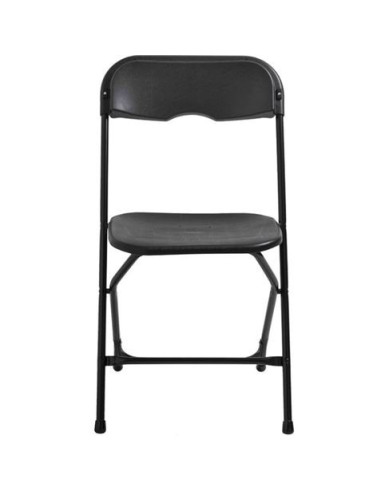 SILLA RESINA PLEGABLE 80X50X45CM NEGRA SUNGARDEN