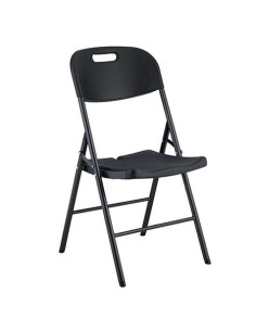 SILLA RESINA PLEGABLE PRO 44X53X83CM NEGRA SUNGARDEN