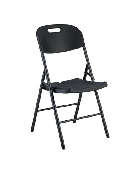 SILLA RESINA PLEGABLE PRO 44X53X83CM NEGRA SUNGARDEN