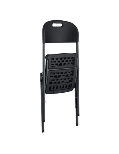 SILLA RESINA PLEGABLE PRO 44X53X83CM NEGRA SUNGARDEN