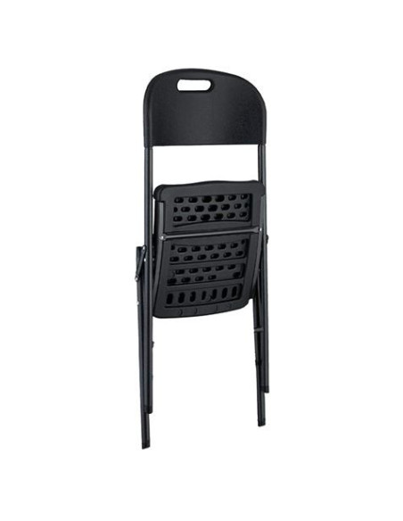SILLA RESINA PLEGABLE PRO 44X53X83CM NEGRA SUNGARDEN