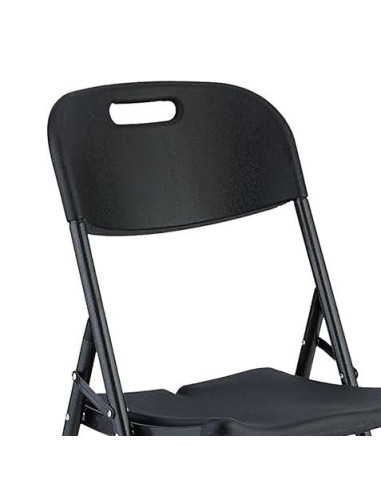 SILLA RESINA PLEGABLE PRO 44X53X83CM NEGRA SUNGARDEN