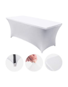 FUNDA PARA MESA DE RESINA 180X74X74CM BLANCA SUNGARDEN
