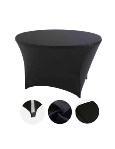 FUNDA PARA MESA DE RESINA REDONDA 160X74 NEGRA SUNGARDEN
