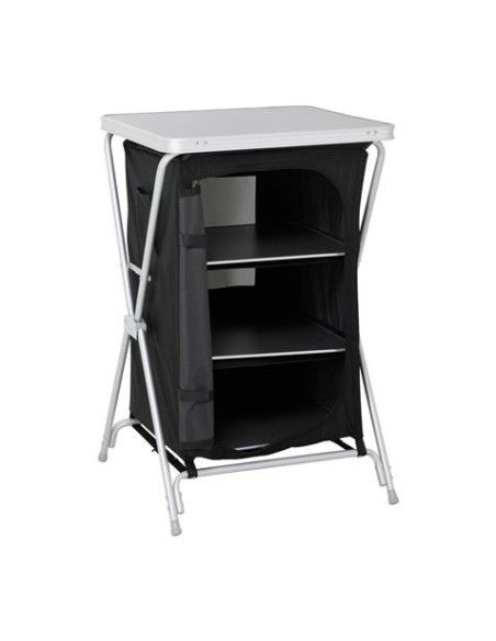 MESA DE CAMPING PLEGABLE CON ARMARIO DE TELA INTEGRADO