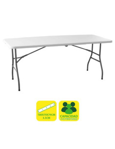 MESA DE RESINA PLEGABLE 180X70X74CM 3.5CM SUNGARDEN